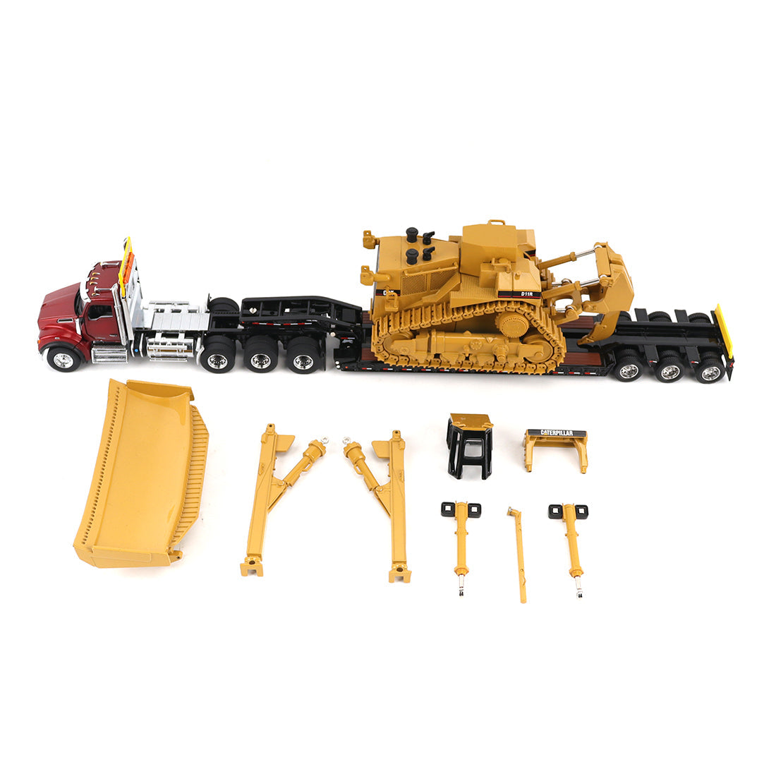 Diecast Masters LKW Kenworth T880 & Trail King Auflieger mit Cat D11R Dozer Ladung 1:50