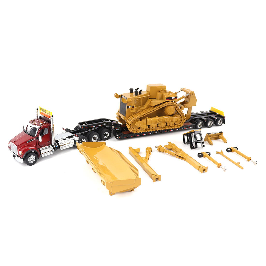 Diecast Masters LKW Kenworth T880 & Trail King Auflieger mit Cat D11R Dozer Ladung 1:50